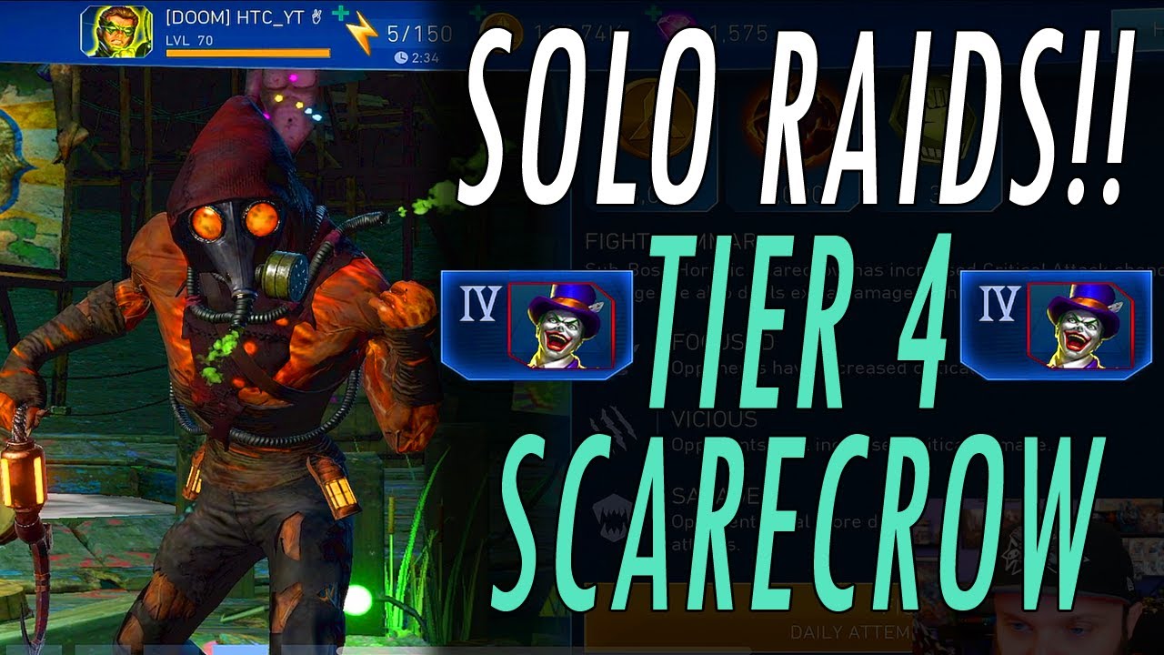 ONE SHOT BOSS SCARECROW TIER 4! SOLO RAIDS IV! APOKOLIPS IV - 4.0 GUIDE HSC INJUSTICE 2 MOBILE