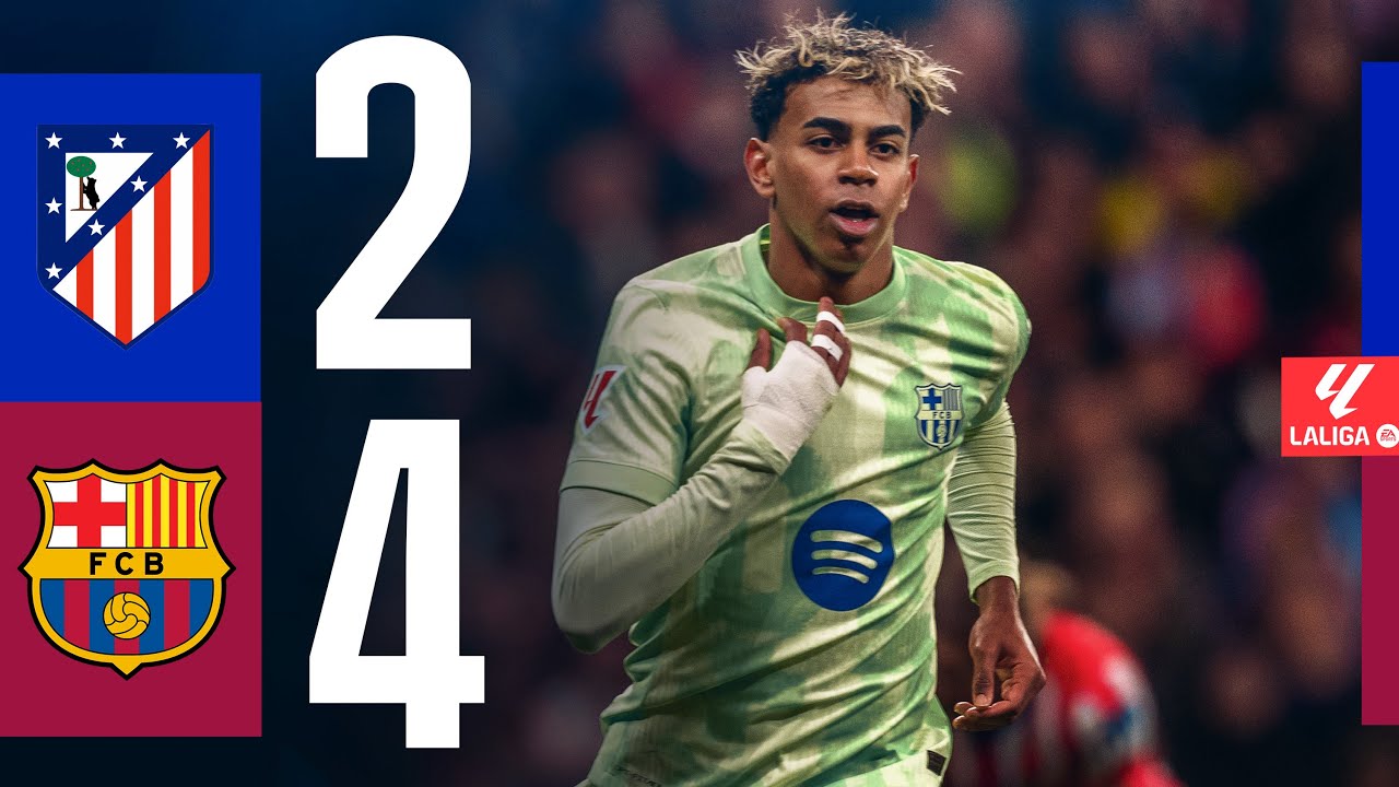ATLETICO MADRID 2 vs 4 FC BARCELONA | LALIGA 2024/25 MD28 (WITH COMMENTARY)