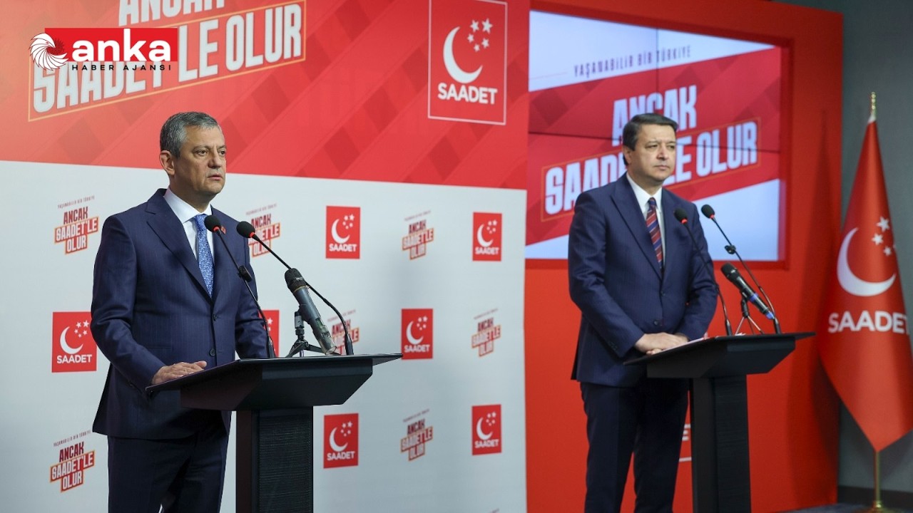 CHP Genel Başkanı &Ouml;zg&uuml;r &Ouml;zel, Saadet Partisi Genel Başkanı Mahmut Arıkan&rsquo;ı ziyaret etti #Canlı