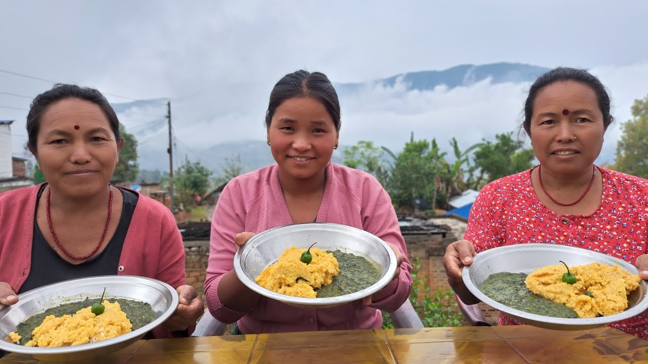 Dhido ra sisnu ani dalle khursani Aahaa😋😋#siruthapamagar #villagelife #vlog #gorkha