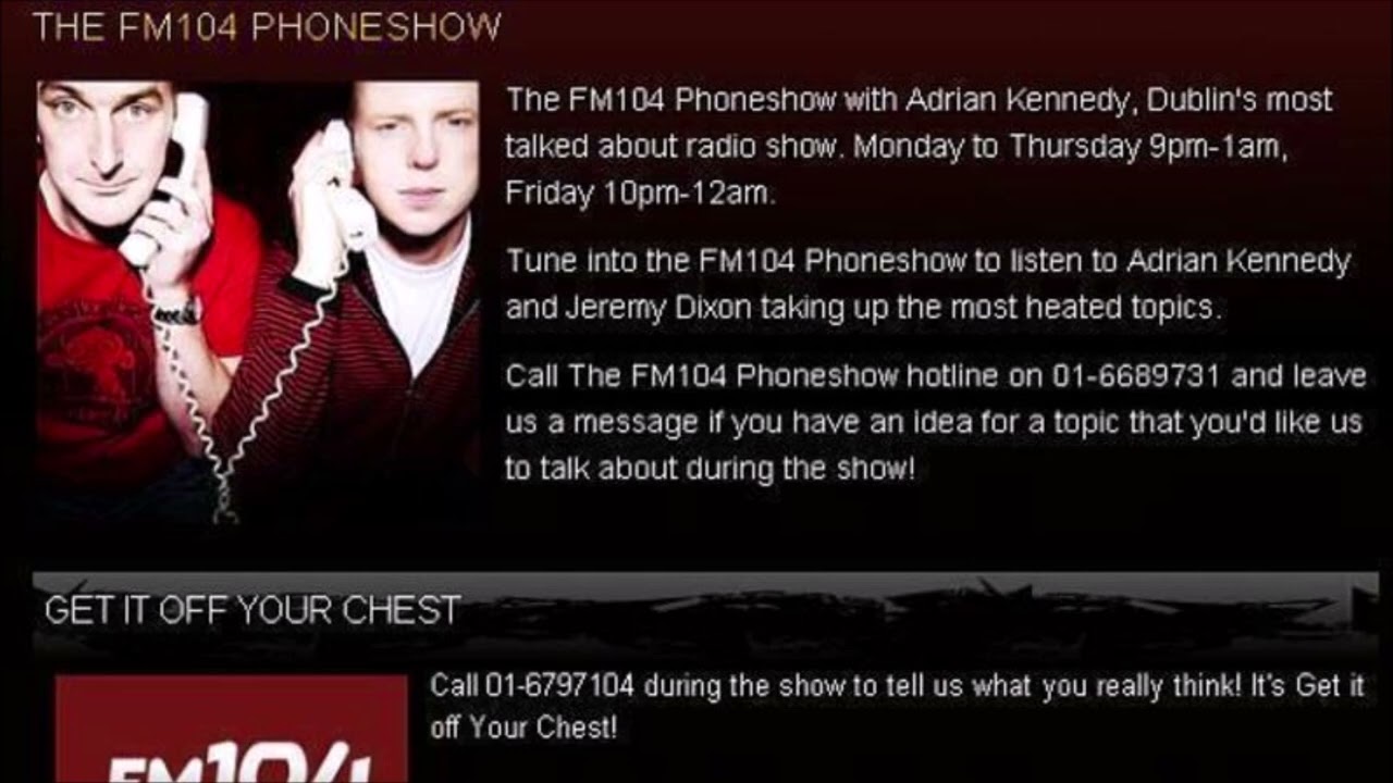 Adrian Kennedy FM104 Phoneshow- Stupid Quiz Contestant