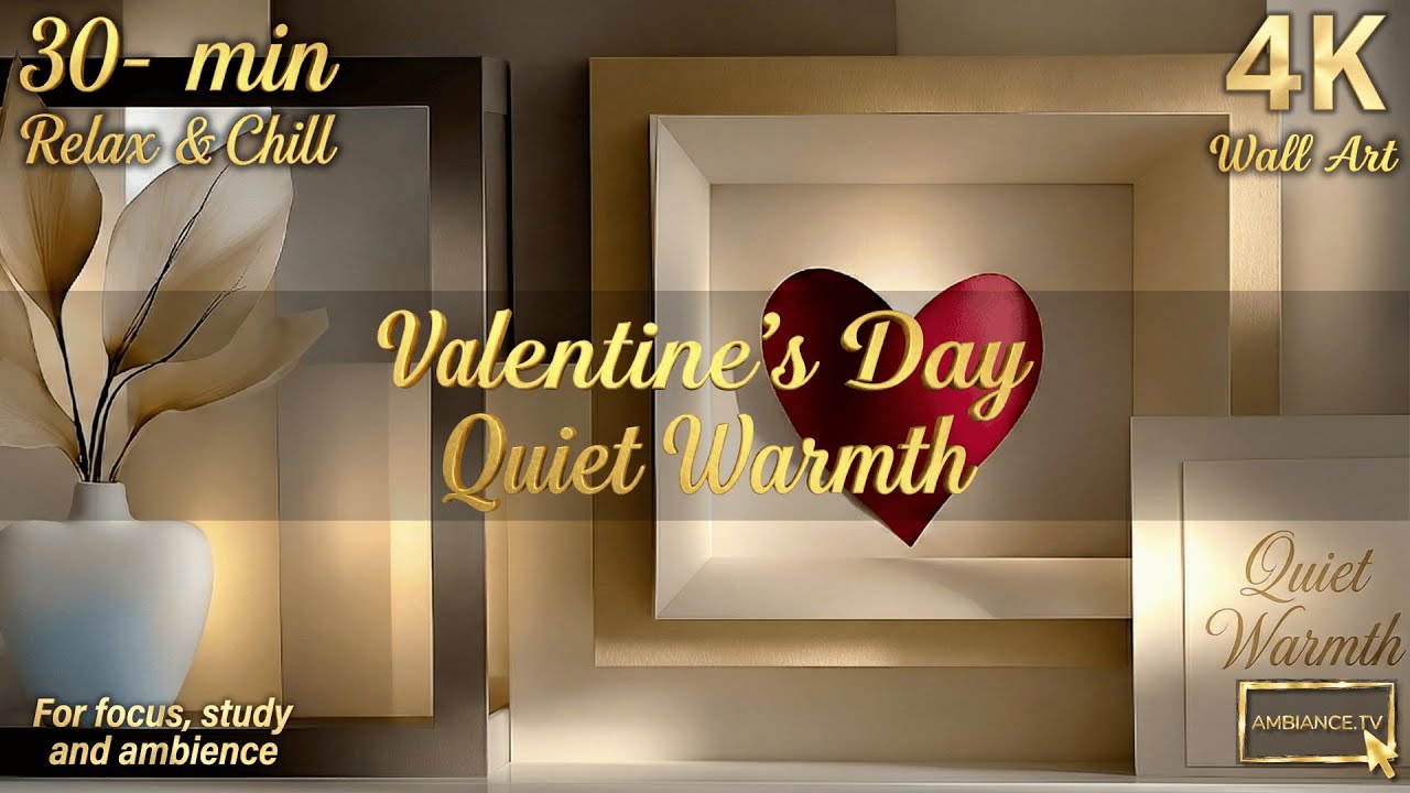 Lo-Fi Bossa Nova Valentine’s Day Wall Art | Relax & Chill | 30 Min Focus | Minimal Animations
