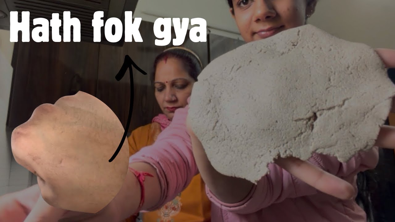 Trying to make bajre ki roti || Pata nahi kab ka rakha hua tha..