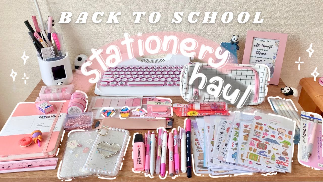 Huge Back to School stationery haul ✨ | asmr + piano music (ft. Stationery Pal)