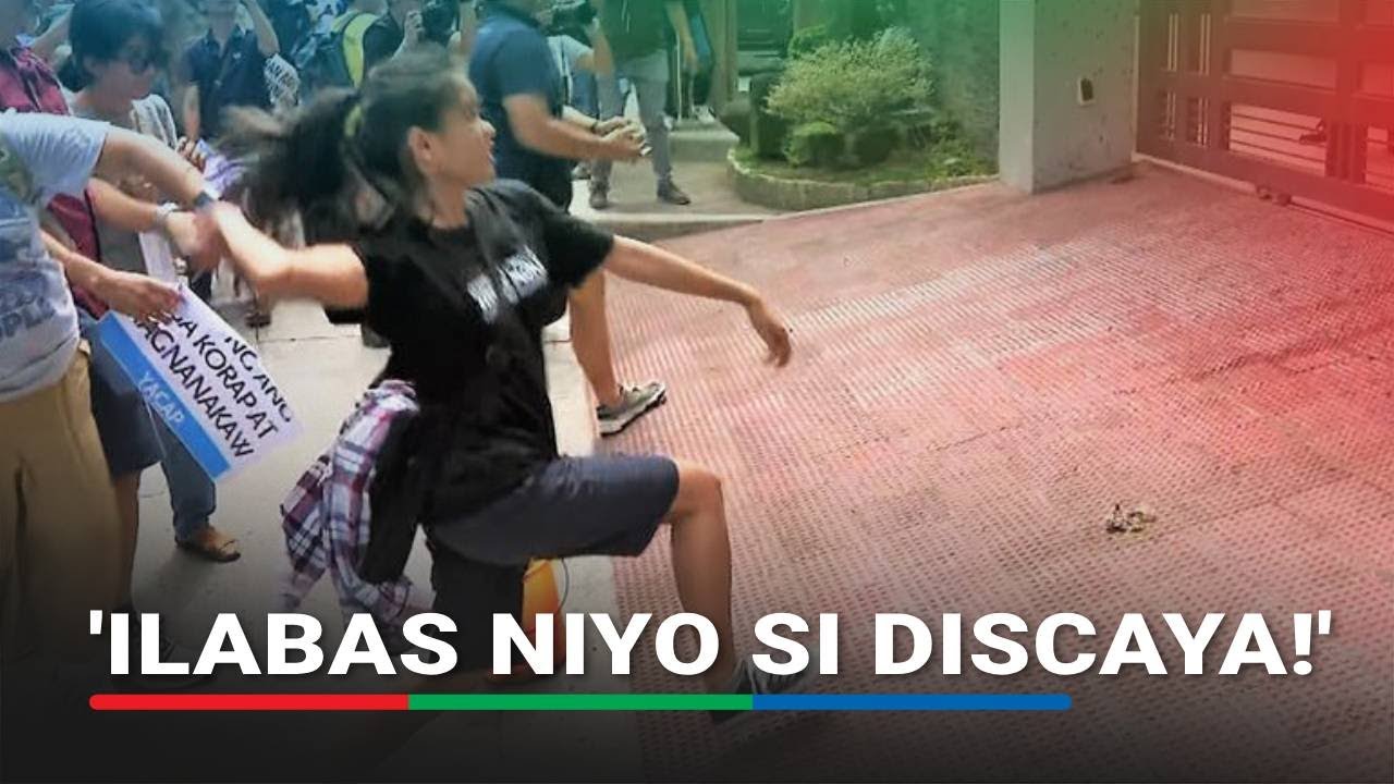 'Ilabas niyo si Discaya!' Protesta umabot sa pamamato ng putik, vandalism | ABS-CBN News