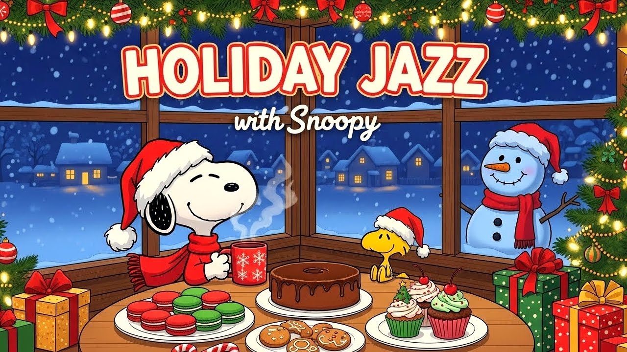 Gentle Morning Jazz Vibes with Snoopy - Relaxing Coffee Tunes for a Happy New Year Vibe 🌞