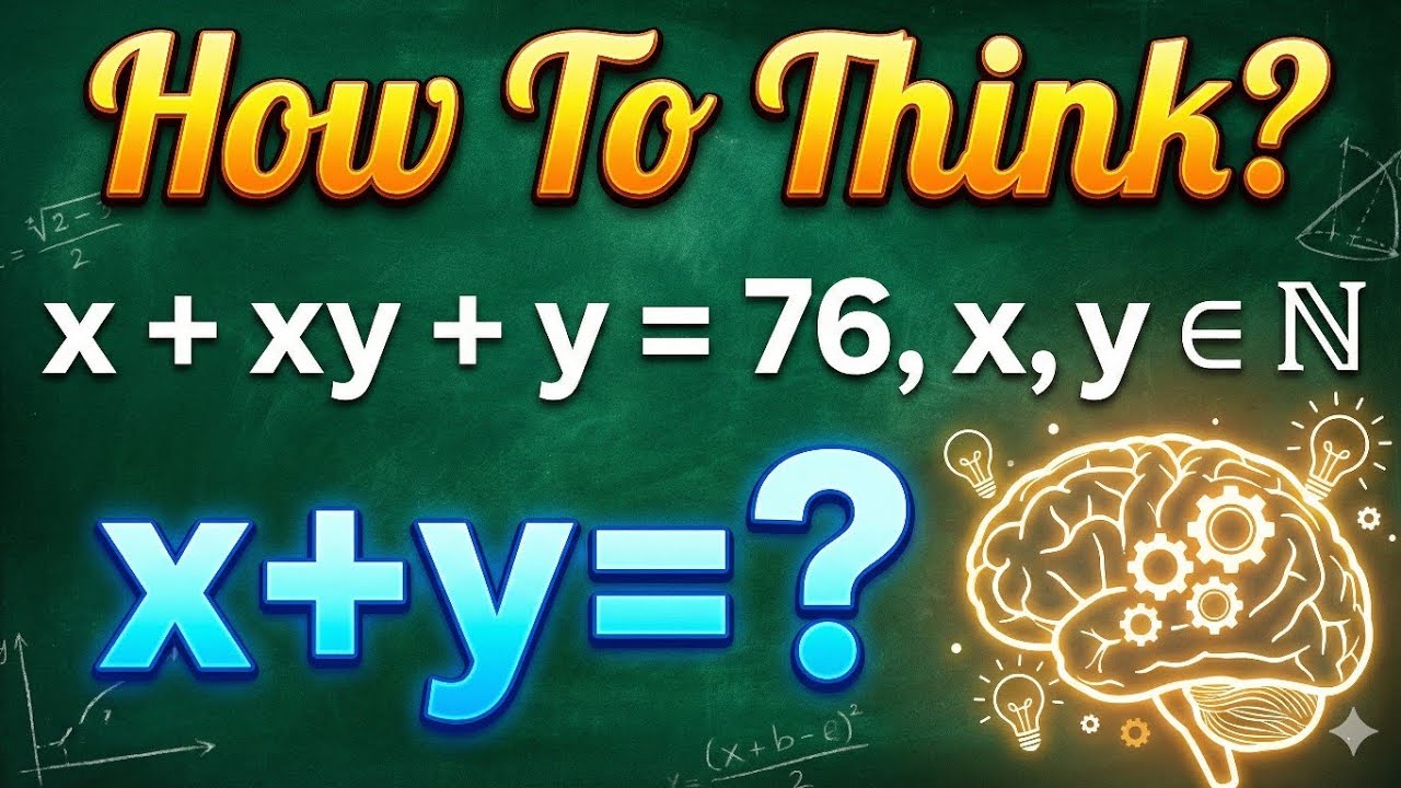 Nice Algebra Problem | Solve for x + y​Math Olympiad Question | Solving equation x + xy + y = 76