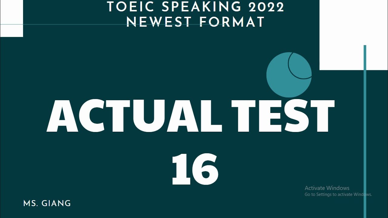 TOEIC SPEAKING 2022 | РЕАЛЬНЫЙ ТЕСТ 16