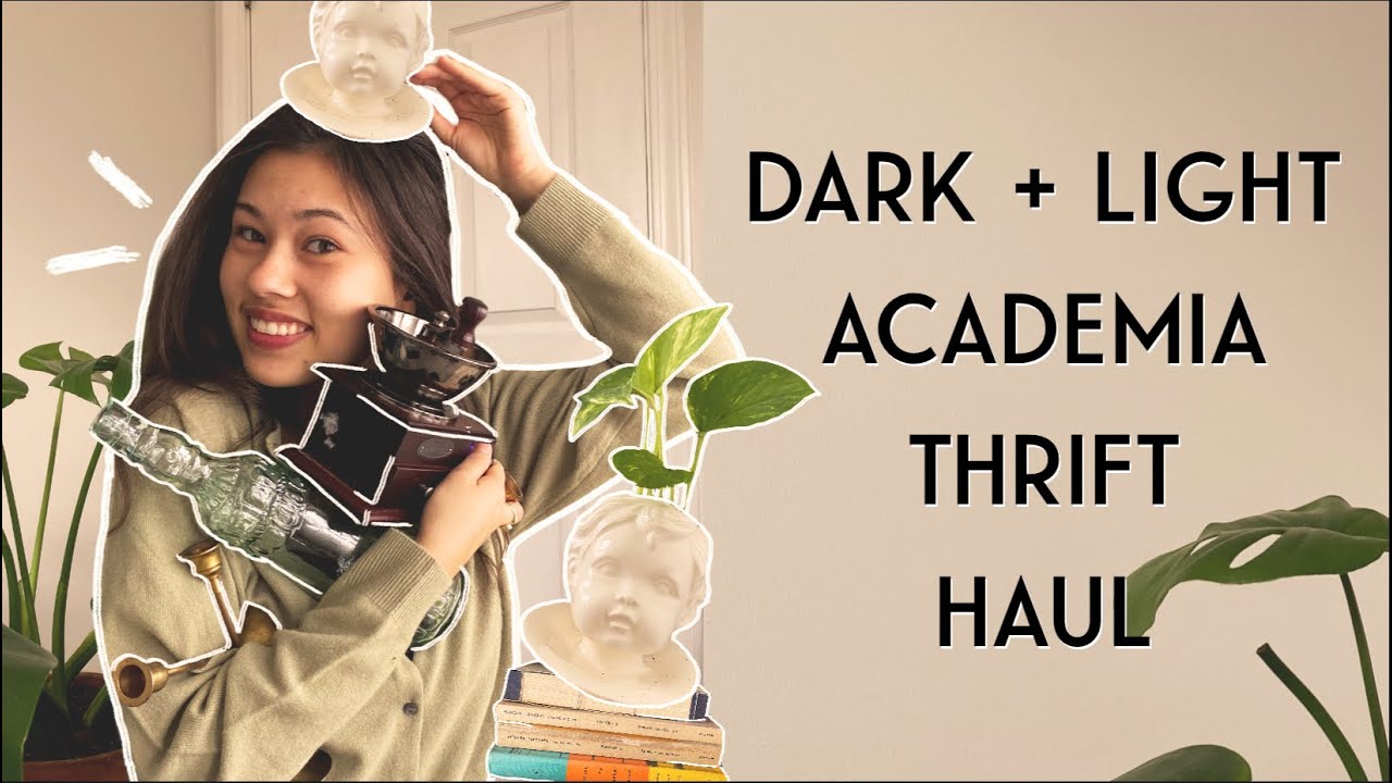 dark/light academia home decor thrift haul | tiktok aesthetics