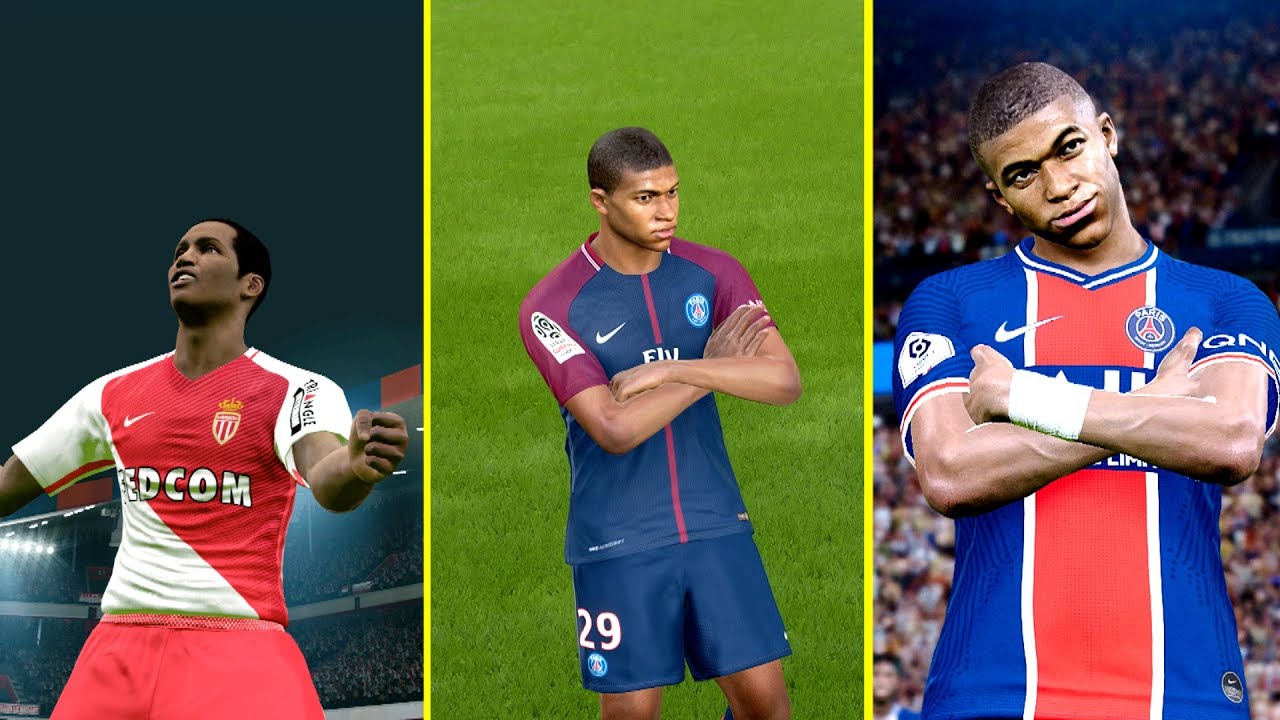 🔥 KYLIAN MBAPPE in EVERY PES (17 to 21) - Face, Celebration, Rating ✅ | Fujimarupes