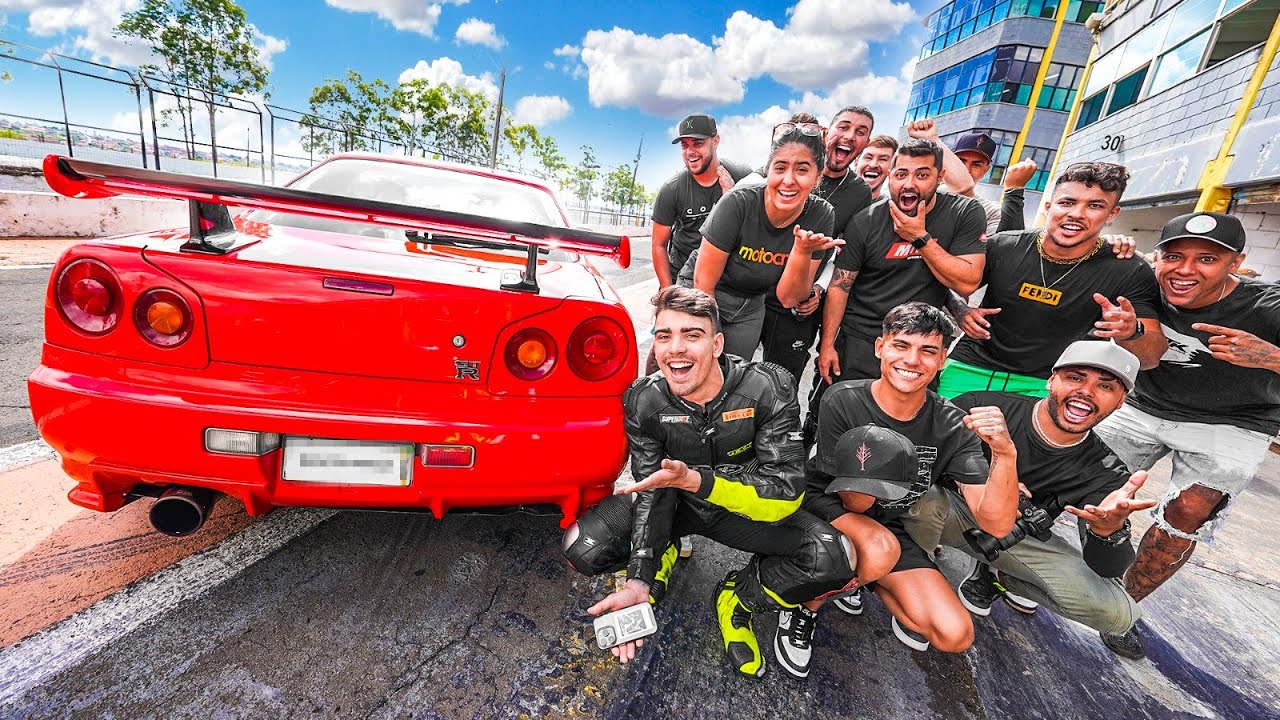 MEUS AMIGOS NAO GOSTARAM DO MEU NOVO SKYLINE R34 VERMELHO 😭