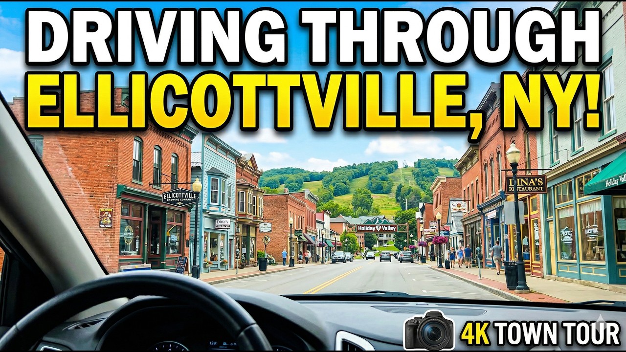 Driving through Ellicottville, New York