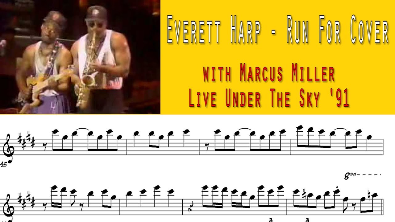 Everette Harp - Run for cover Transcription (with Marcus Miller Live Under The Sky 1991)
