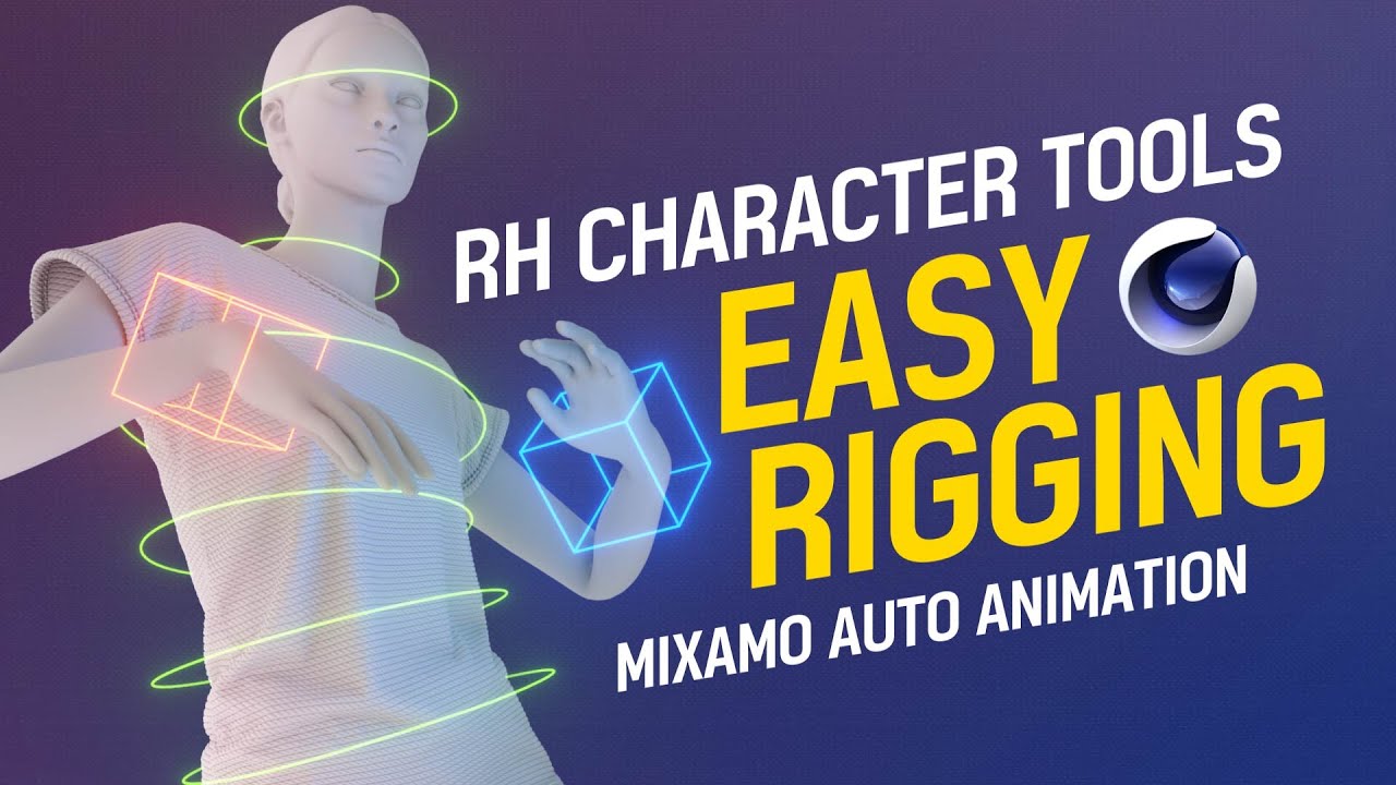 CINEMA 4D Easy Rigging Rh Character Tools With Mixamo Tutorial l Rh Character Tool 튜토리얼