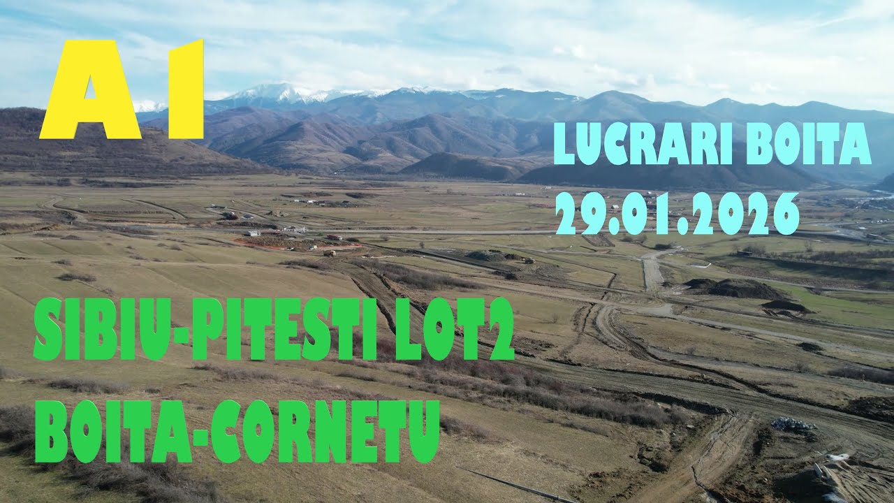 Autostrada A1 Sibiu Pitești lot2 Boița Cornetu lucrari Boița 29 01 2026 #autostrada 