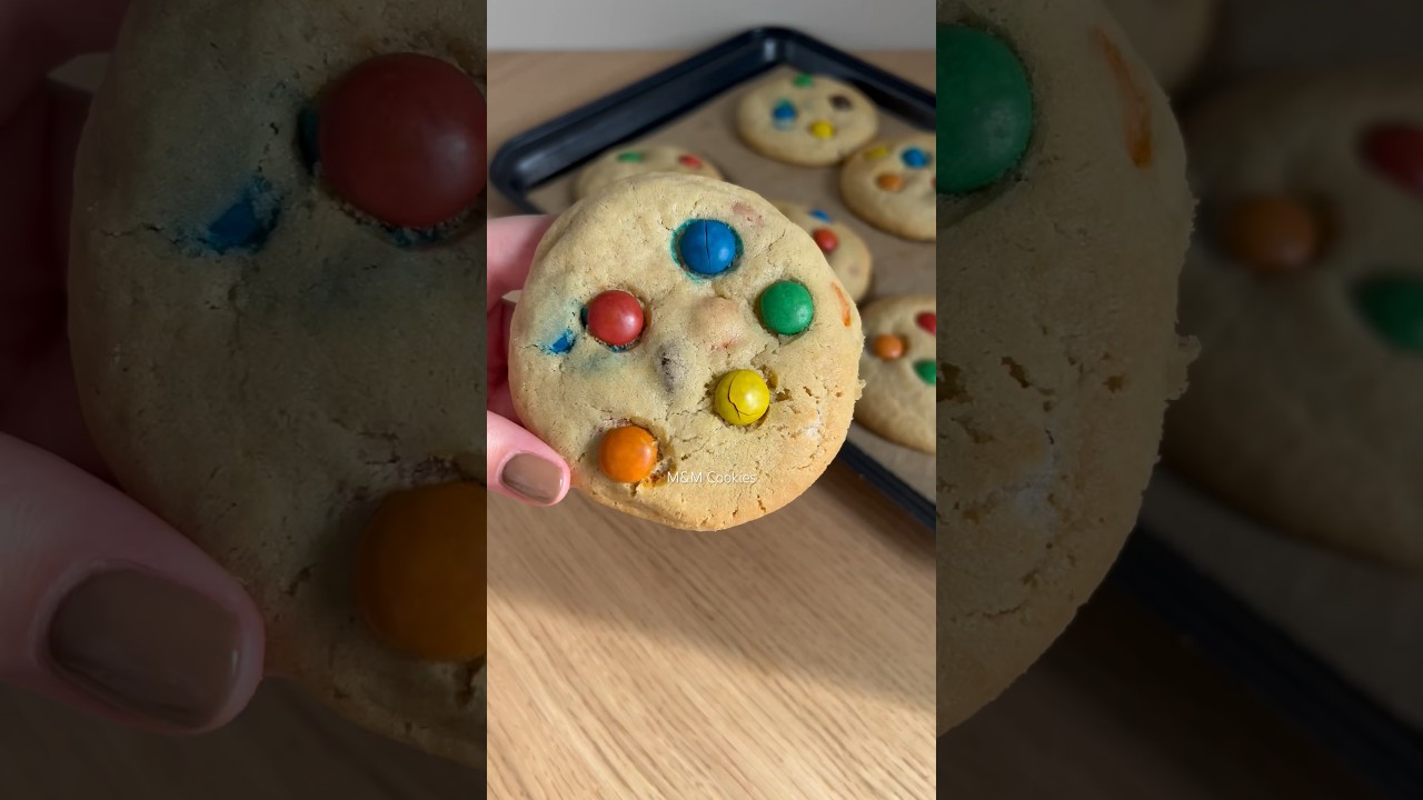 Soft-Baked M&M Cookies 🍪🍫🤝🏼🍭🍡✨ #chocolatechipcookies #yummy #recipe #cookies