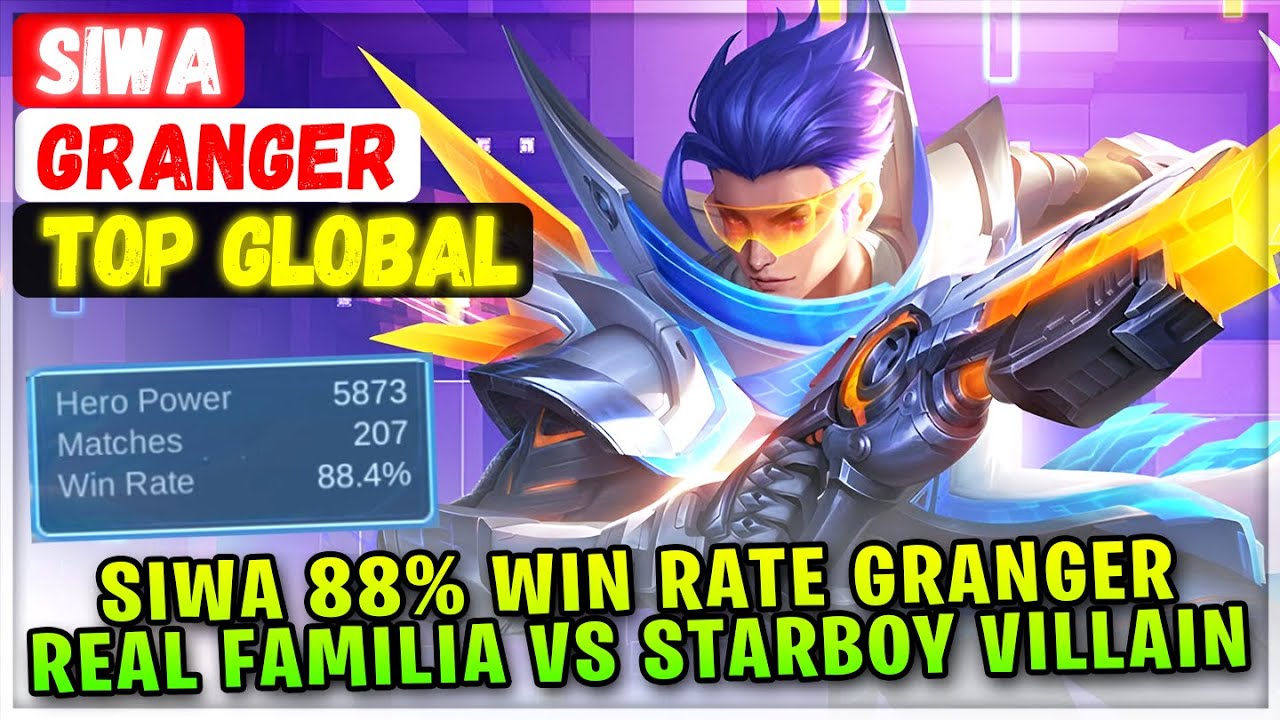 Siwa 88% Win Rate Granger, Real Familia VS Starb0y VIllain [ Top Global Fanny ] SIWA Mobile Legends