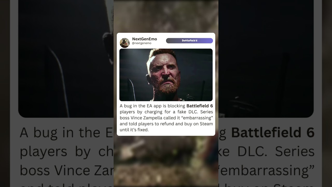 a bug in EA app is blocking battlefield players by charginc for fake dlc #battlefield6 #gaming #EA