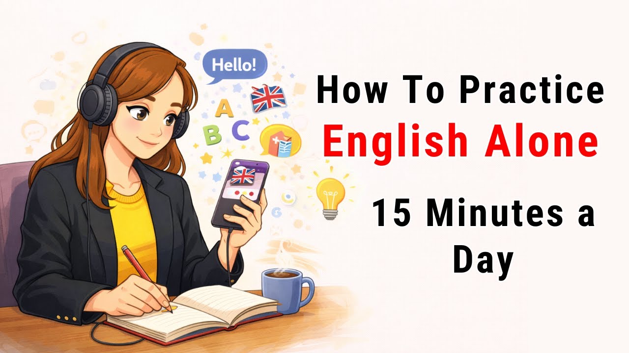 Easy English Podcast for English Conversation | How To Practice English Alone (15 Minutes a Day)