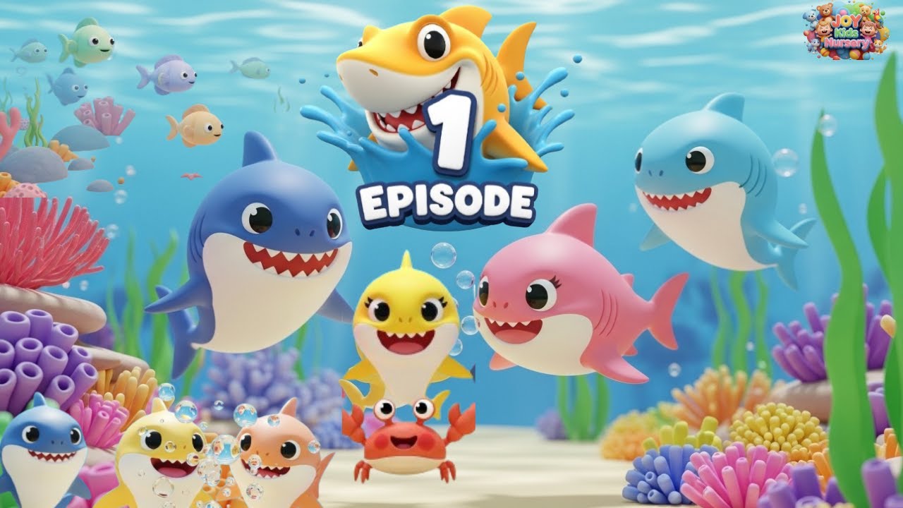 Happy Shark Family 🦈 | Baby Sharks Underwater Adventure | Episode 1 | Joy Kids Nursery