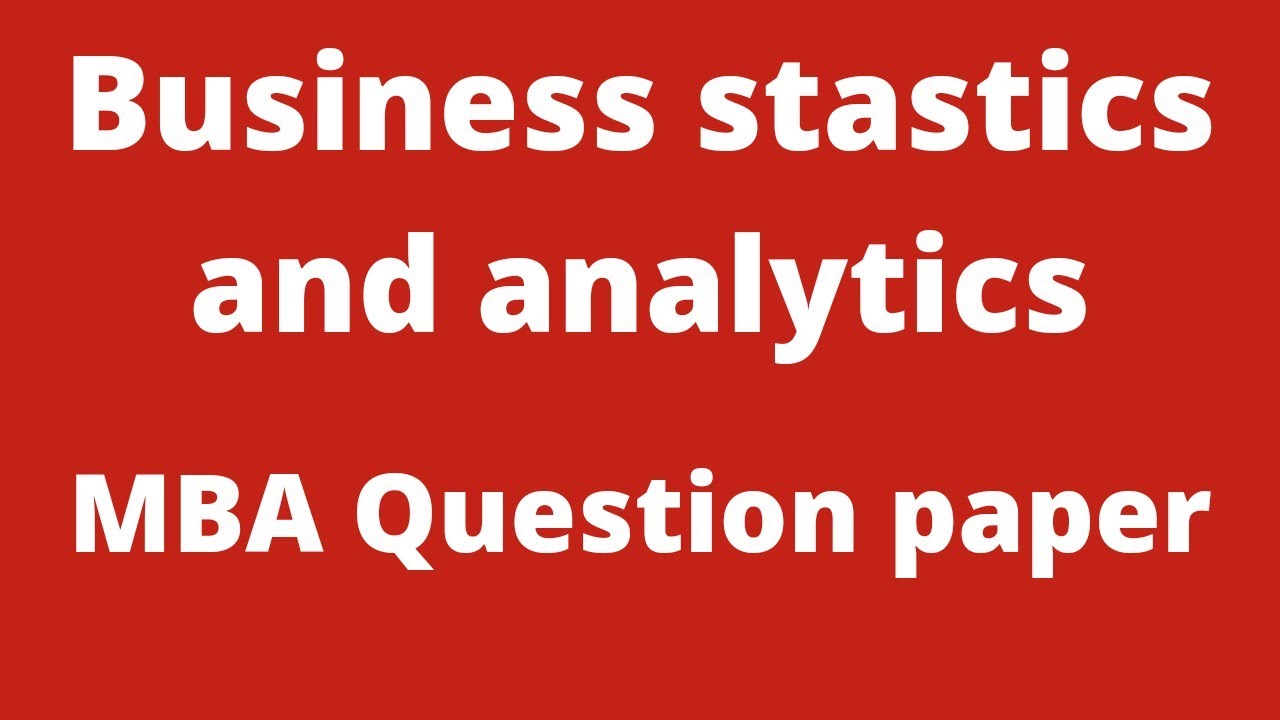 Business statistics and analytics Question pattern || AKTU MBA Question paper 2022 || aktu exam