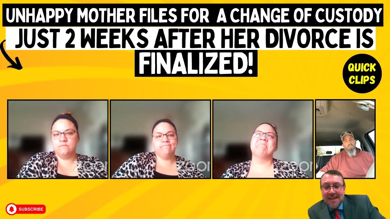 Unhappy Mother Files For  A CHANGE Of Custody Just 2 WEEKS After Her DIVORCE Is Finalized!