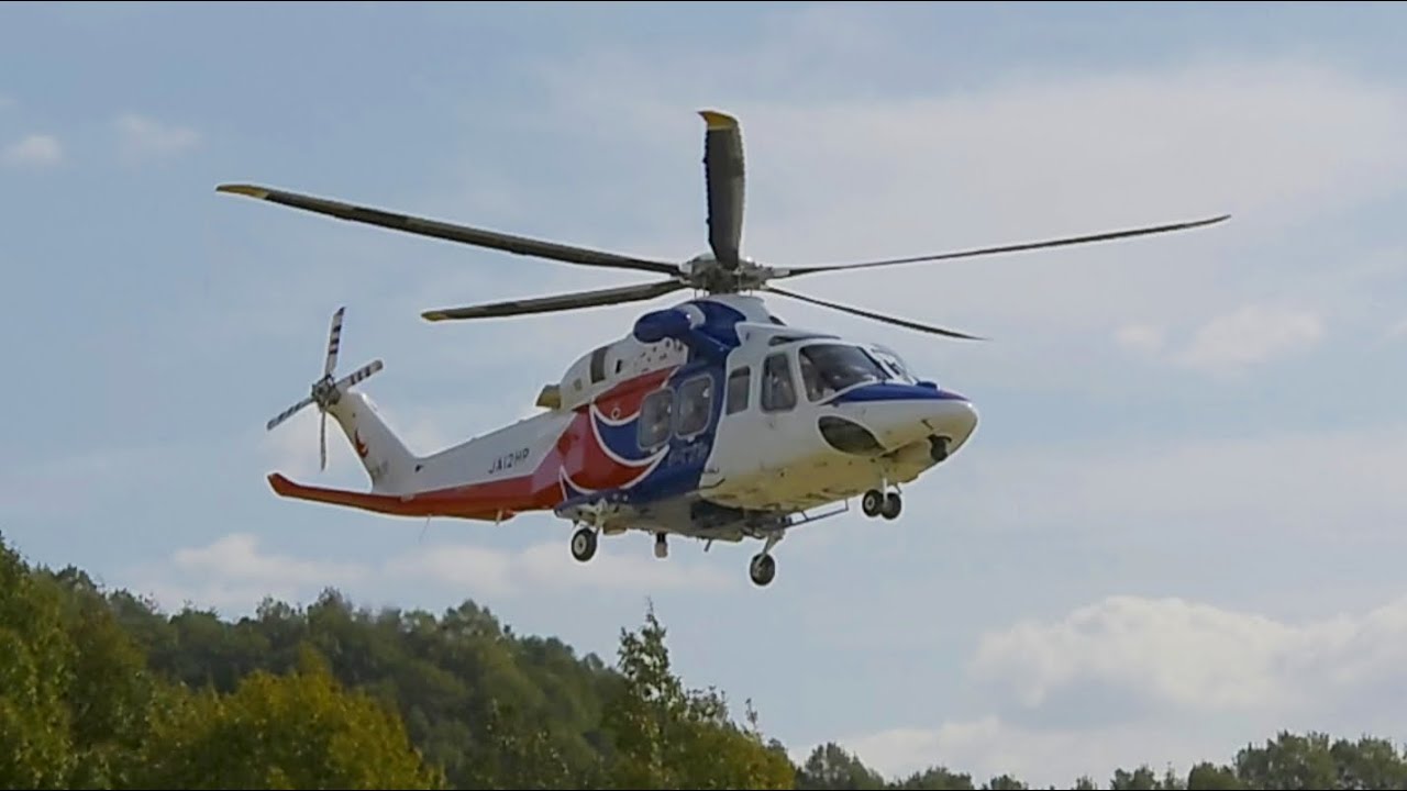 AW139 Engine Start Up & Flight Training 広島県防災航空隊