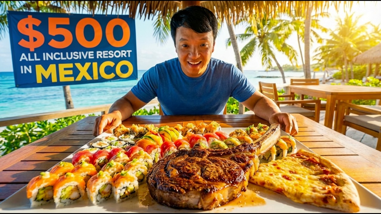 $500 ALL INCLUSIVE Resort FOOD TOUR in Cabo Mexico | Was it Worth it?