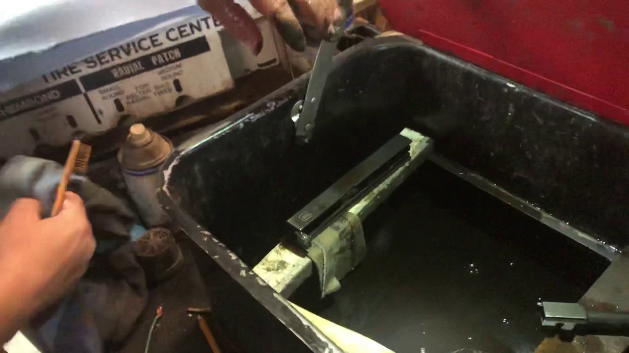 Redneck gun cleaning. First clean on the 20,000 round Glock.
