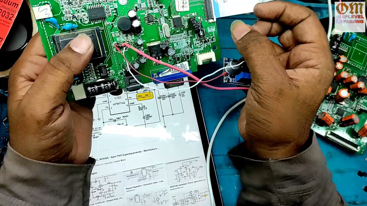LG Monitor 1643C/1643S NO POWER SOLVE APW7142 IC KA JUGAR