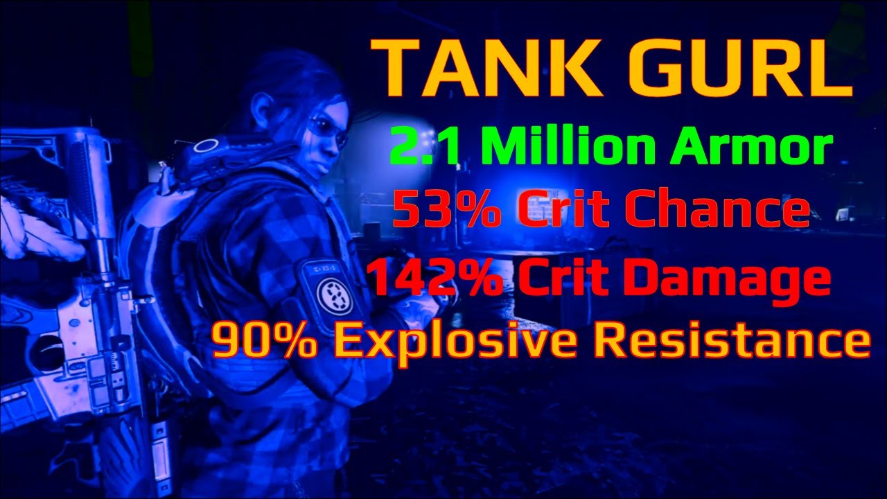 "Tank Gurl 2.0" Crit + Explosive Resistance Build (Division 2 PVP)