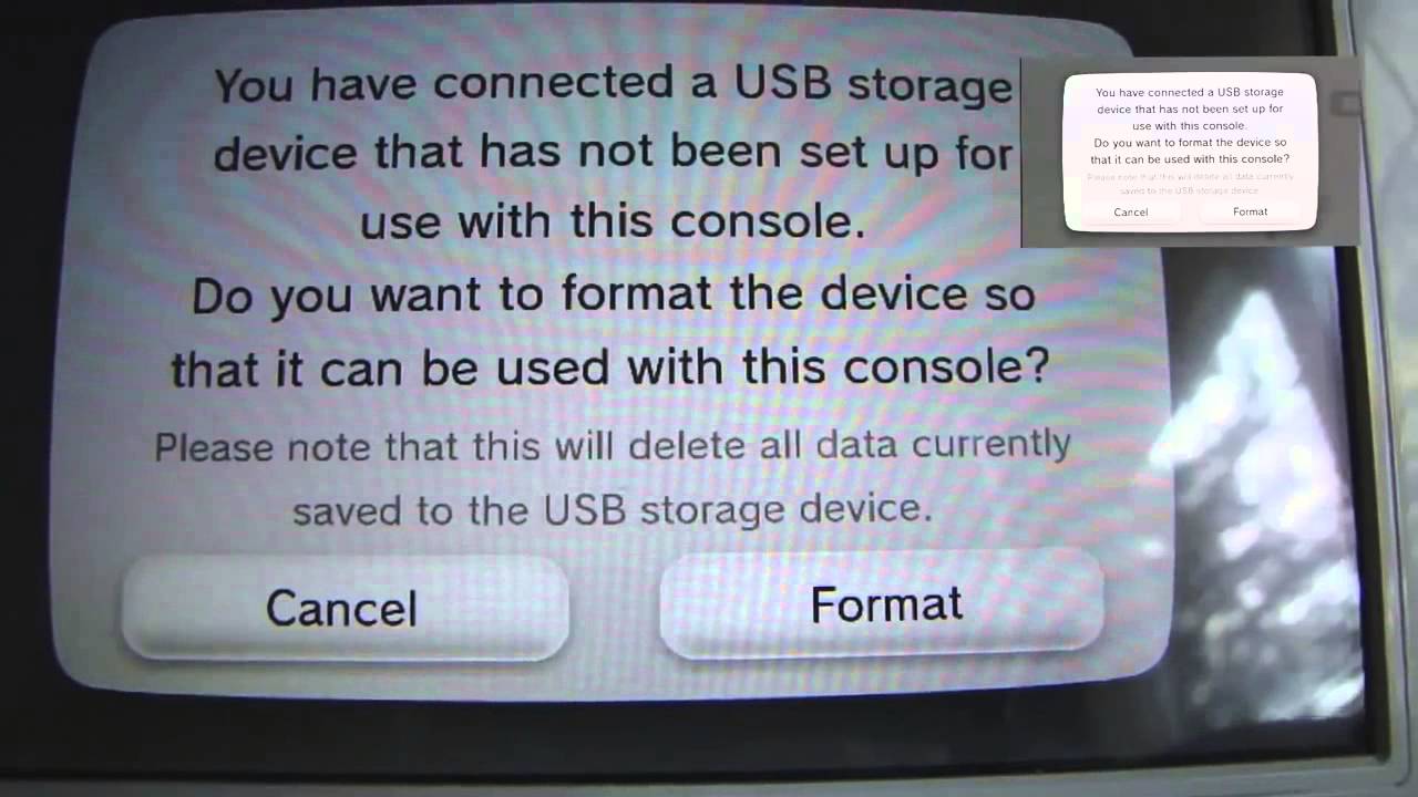 Настройка внешнего жесткого диска Nintendo Wii U