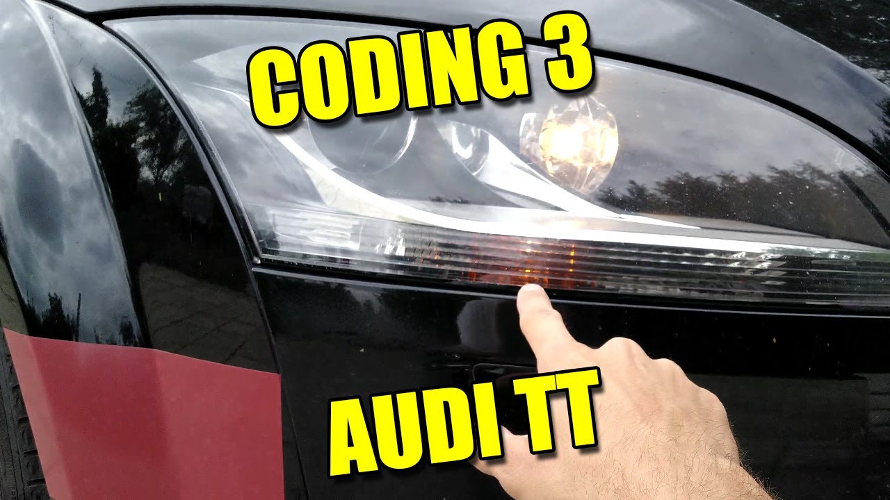 Synced Mirrors, DRL in Menu, Blinkers as DRL on Audi TT Mk2 (needle sweep, lap timer, shift light)
