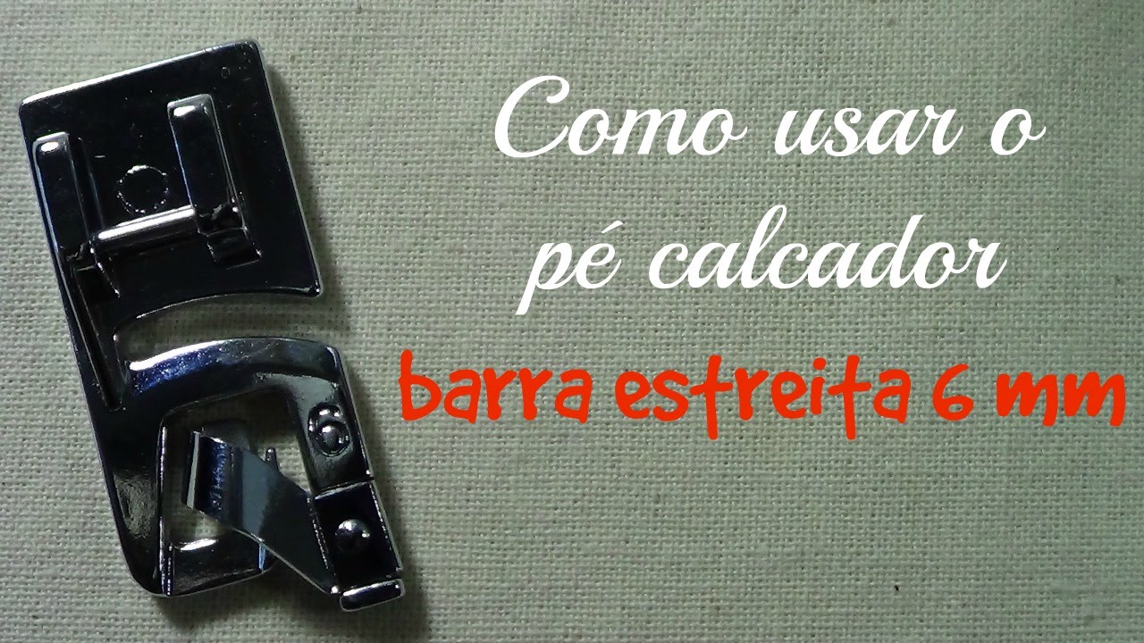 Pé calcador barra estreita 6 mm