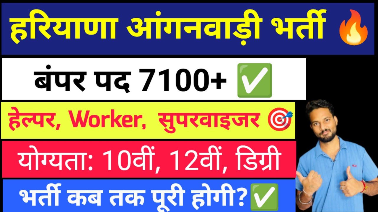 Haryana Anganwadi Vacancy 2026 | Age Limit, Qualification, Salary, NTT Required?