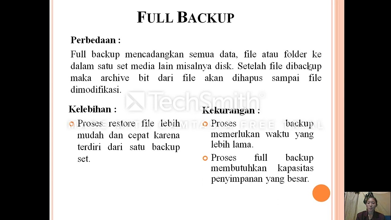 Full Backup, Incremental Backup & Differential Backup