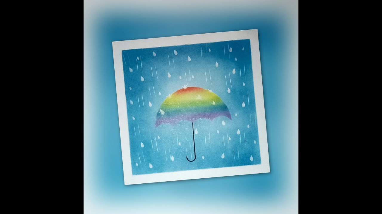 Rain rain go away ｜Pastel Nagomi Art #和谐粉彩 #和谐粉彩教学 #nagomiart #パステル和アート #パステル画 #easydrawing