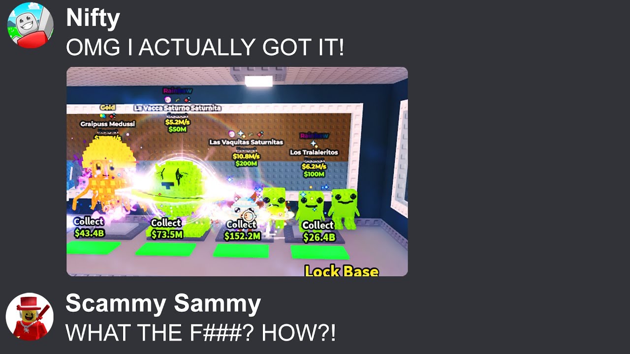 Telling Scammers I Actually Got The Prize in Steal A Brainrot!