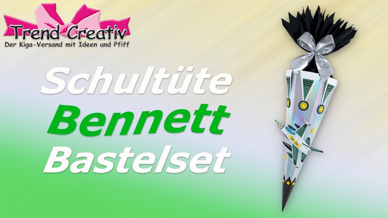Schultüte Düsenjäger Bennett / Anleitungsvideo / Basteln mit Kindern