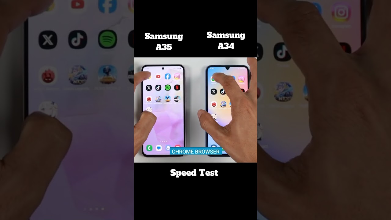 ⚡ Samsung A34 vs A35 Speed Test &ndash; Which One is FASTER? 🚀#shorts