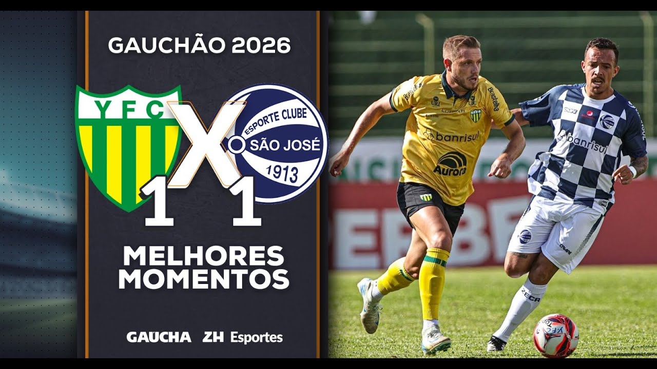 YPIRANGA 1x1 SÃO JOSÉ | MELHORES MOMENTOS | GAUCHÃO | 31/01/2026