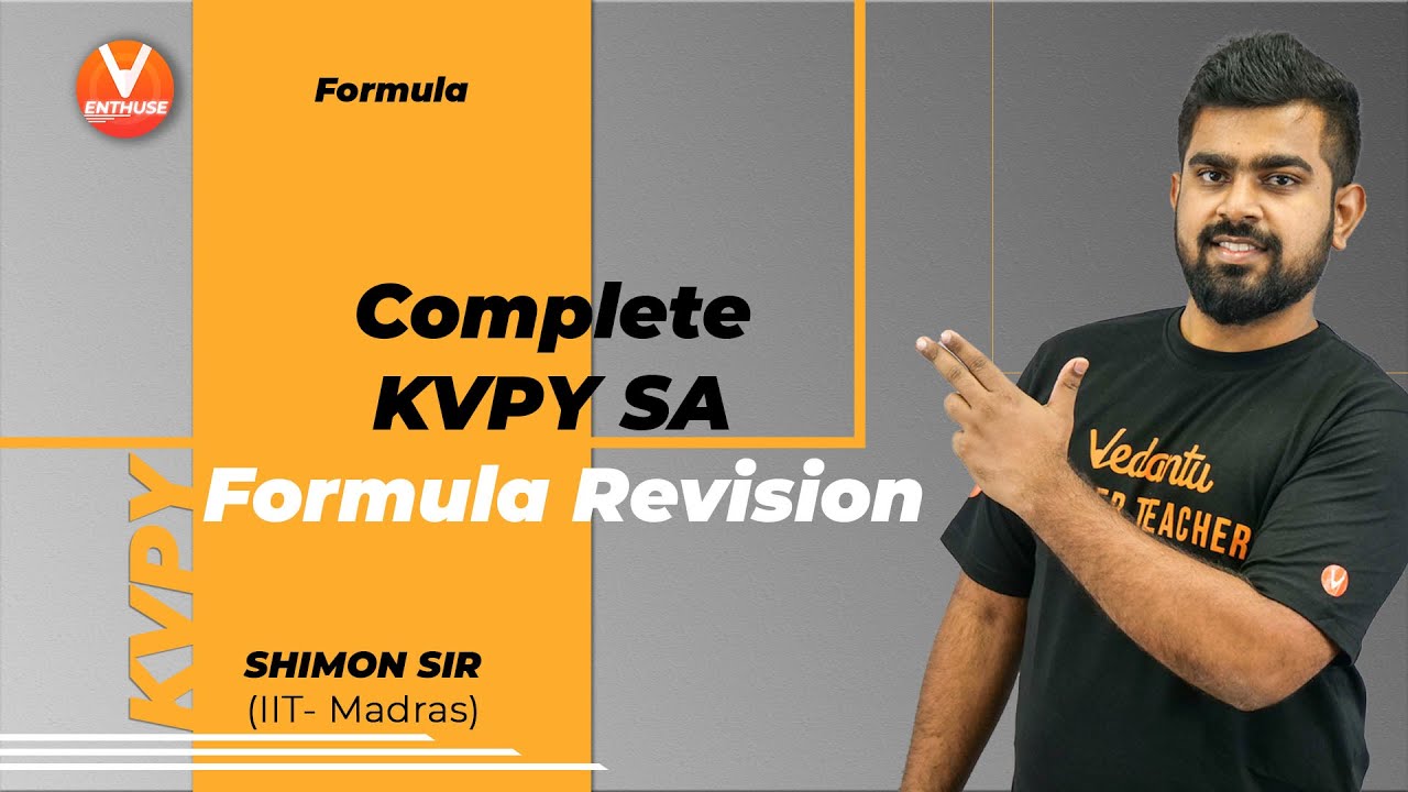 Complete KVPY SA Formula Revision 🧐 | KVPY Class 11 Maths | Shimon Sir | Vedantu JEE Enthuse English