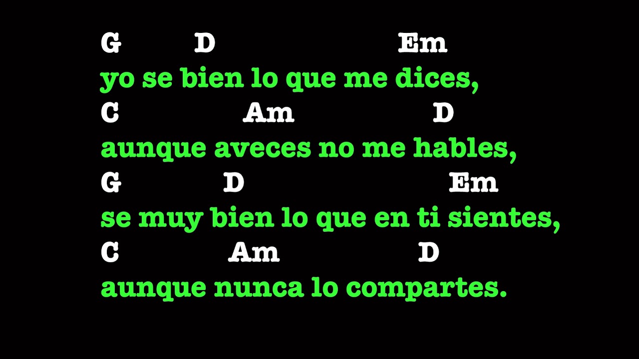 Nadie Te Ama Como Yo con Letra y acordes