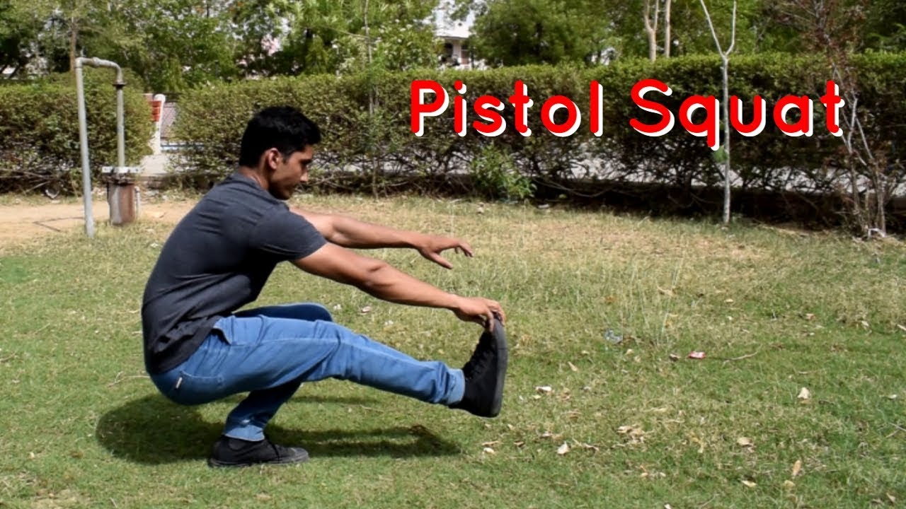 How to Pistol Squat in Hindi - Easy Beginner Progression Steps - Vikas Choudhary