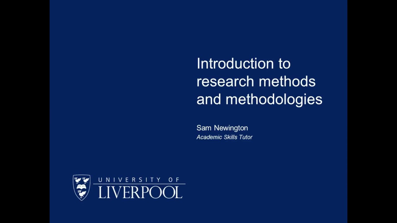 Introduction to research methods and methodologies