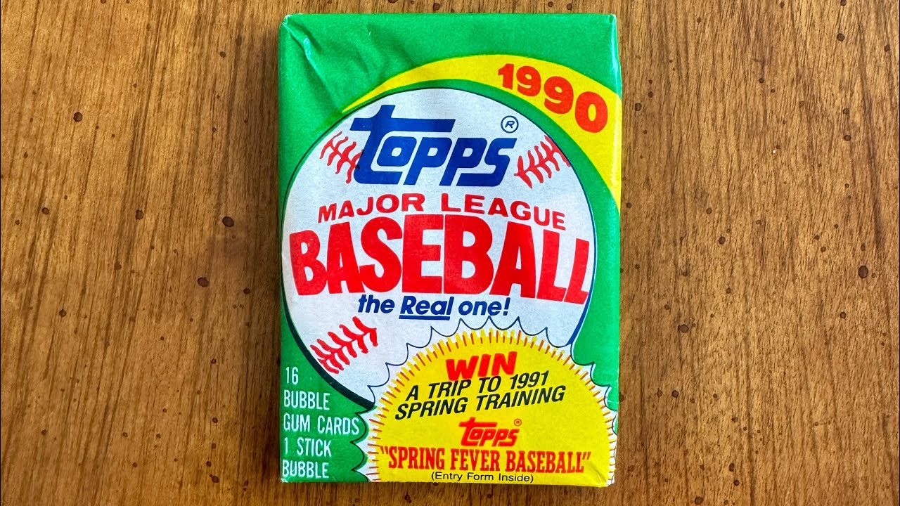 1990 Topps baseball cards wax pack opening rip