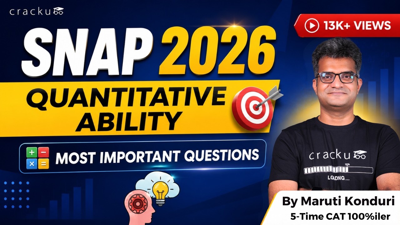 SNAP 2026 Quant Revision | By Maruti sir (5 Time CAT 100%iler)
