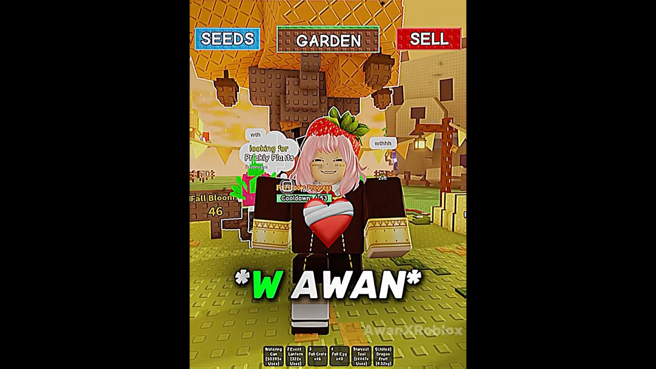 Awan Wholesome Moment  #roblox #growagarden