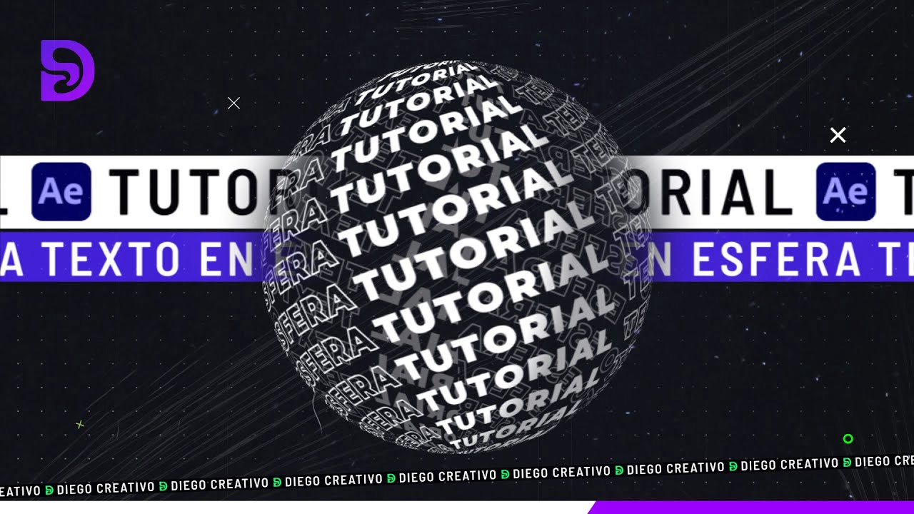 🟣 TUTORIAL | Cómo hacer Efecto de Texto en Esfera o un texto 3D en After Effects 🤓