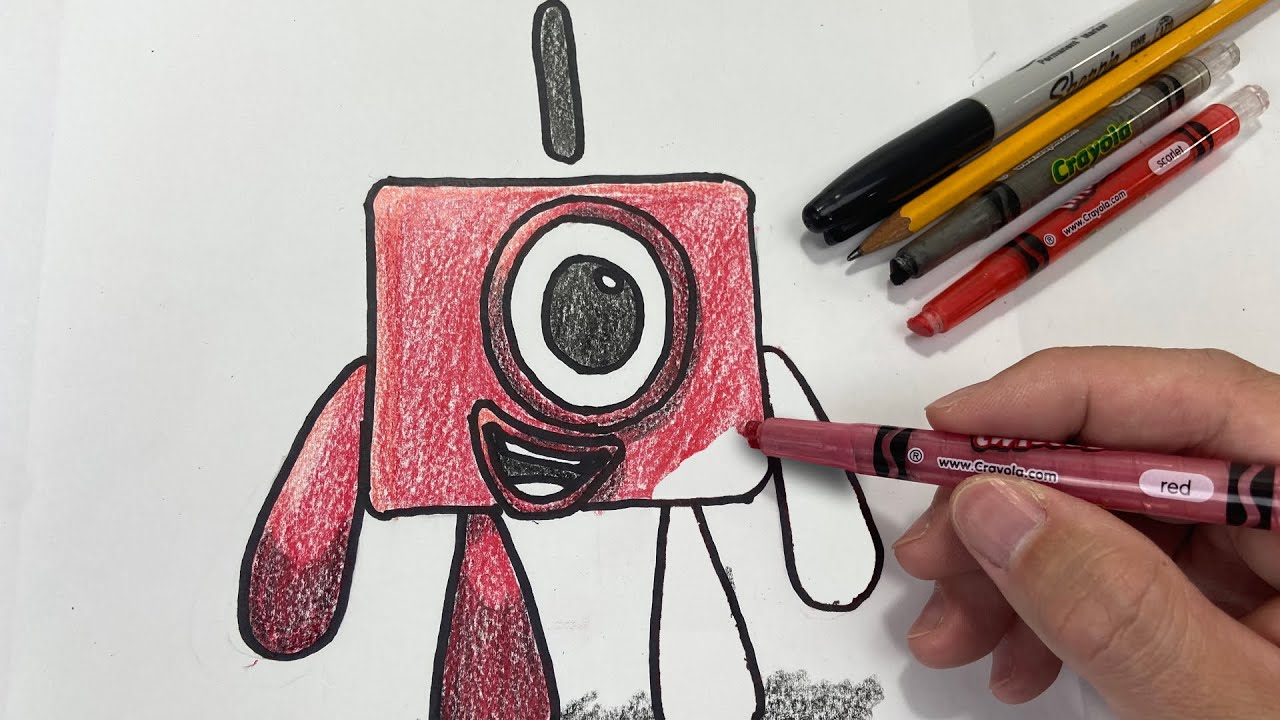 How to Draw Numberblocks One || Tutorial from Keith's Toy Box